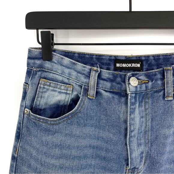 MOMOKROM Straight Leg Jean Blue Denim 4 - Picture 2 of 9